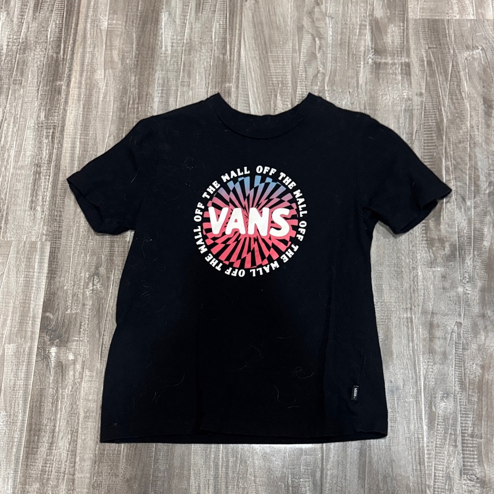 Vans Kids Black and Red Graphic Tee